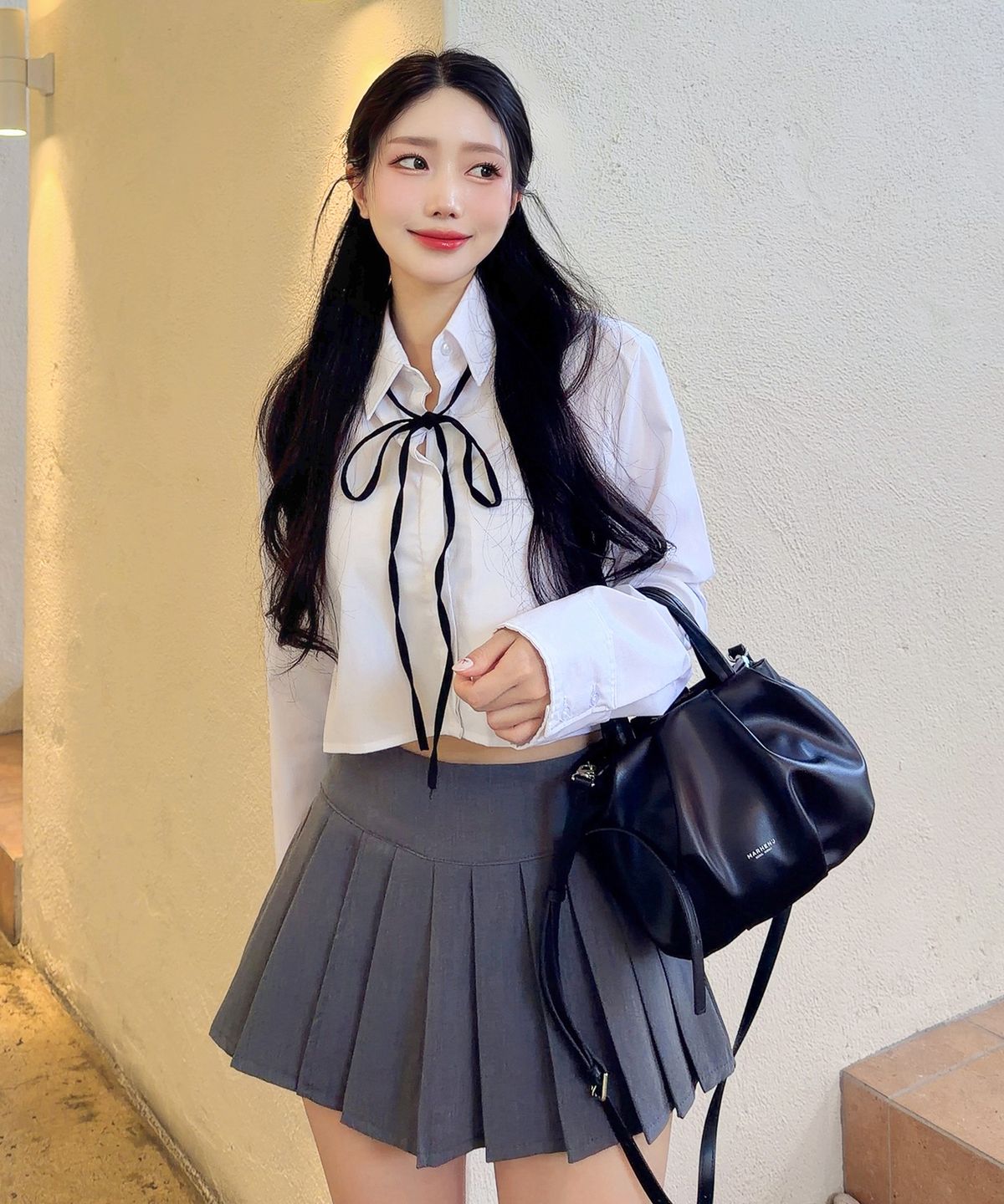 로아드로아(ROIDESROIS) 하이틴 플리츠 테니스 스커트 (그레이)