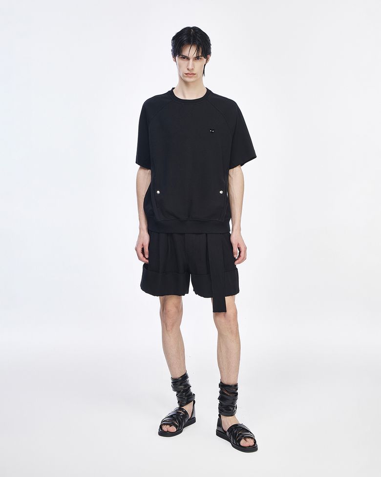 지제로 라글랑 디바이드 티셔츠 블랙 SI3TS820BK