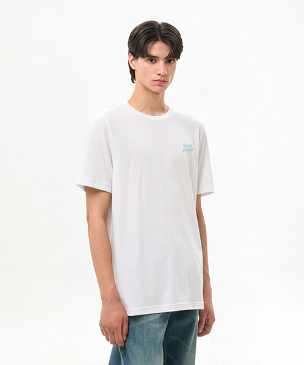 타미힐피거(TOMMY HILFIGER) 팜 포토 프린트 티셔츠 (T12G3TPO330MT1YBR)