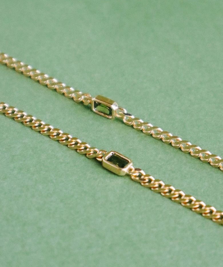 STONE CHAIN 목걸이 [GREEN]