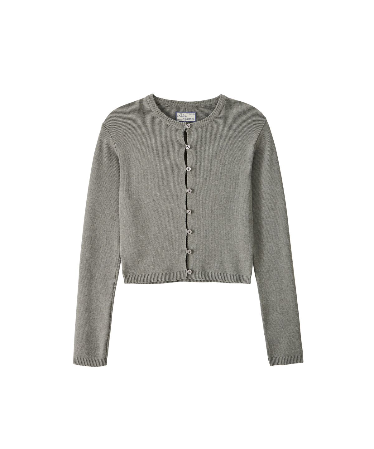 살롱 드 욘(SALON DE YOHN) Button Slit Cardigan_ Gray