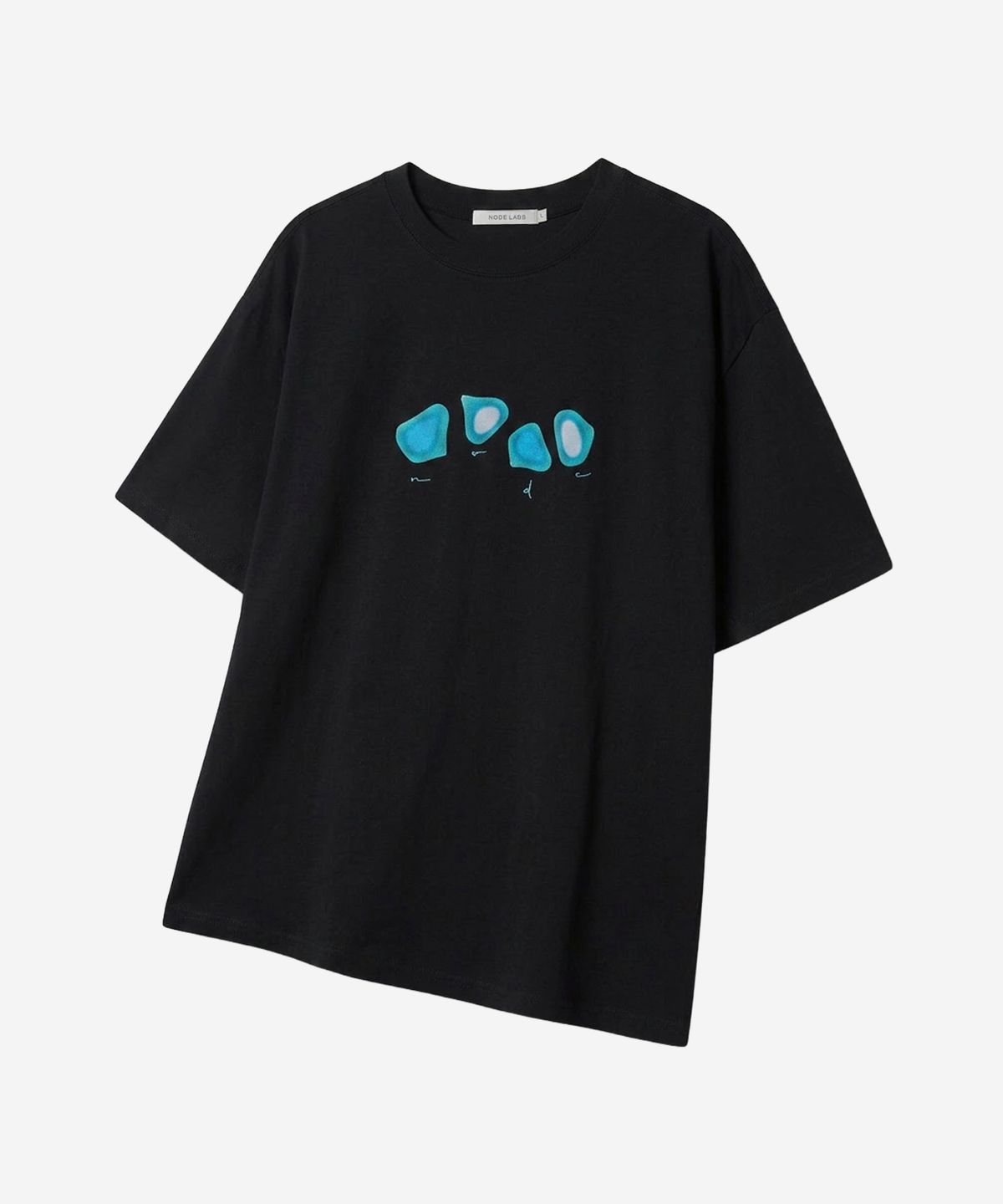 노드랩스(NODE LABS) DEV:11 플로킹 그래픽 반팔 티셔츠_블랙