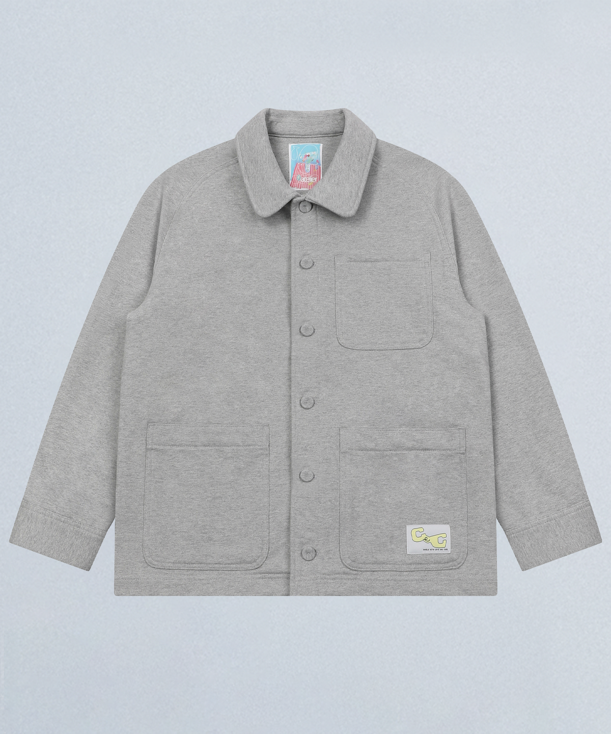 챈스챈스(CHANCECHANCE) ROUND-COLLAR 6-BUTTON JACKET(GRAY)