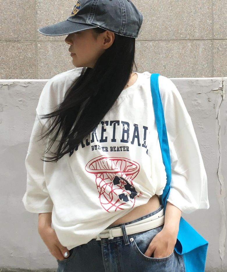 리얼오버핏 버저비터 반팔 티셔츠 [화이트]