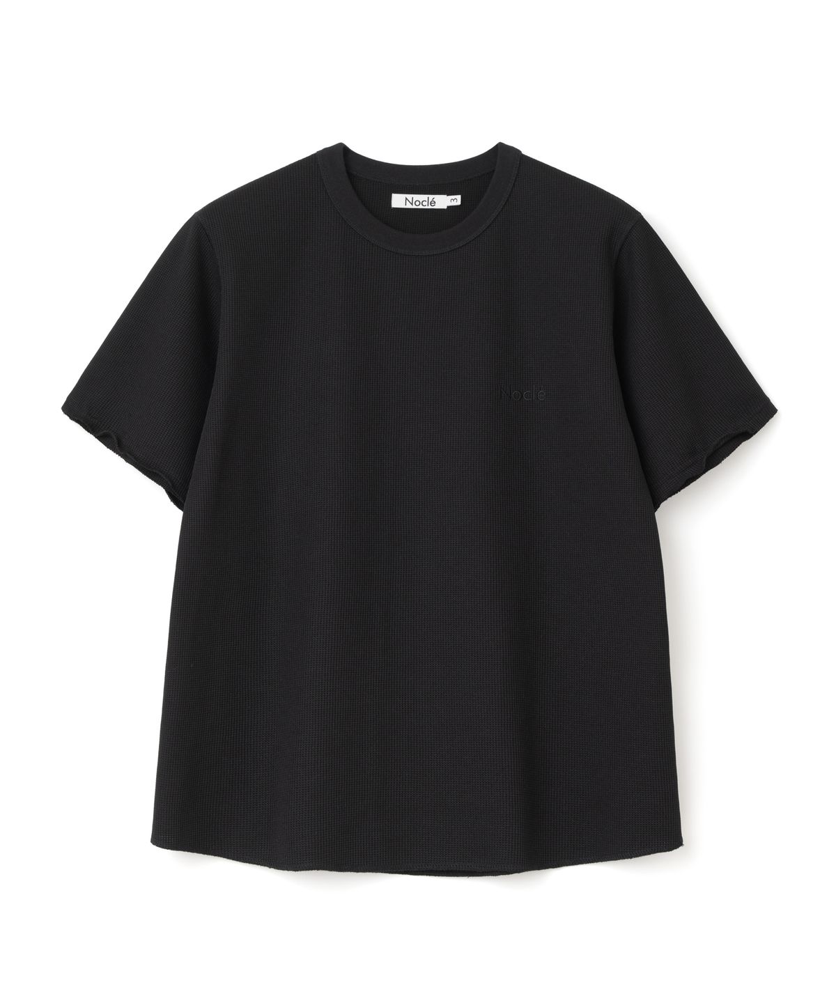 노클(NOCLE) Grid Waffle T-shirts Black