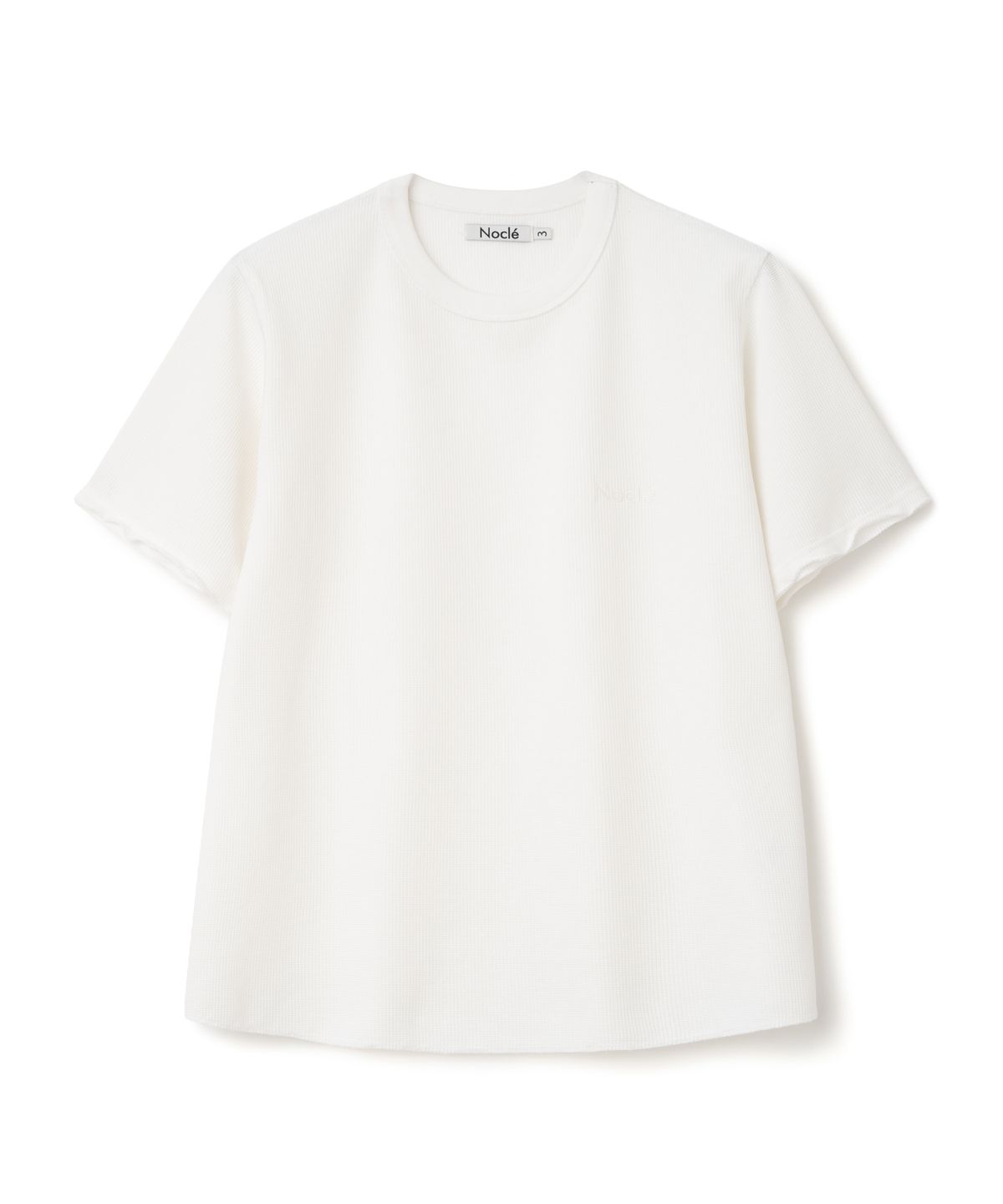 노클(NOCLE) Grid Waffle T-shirts Off White