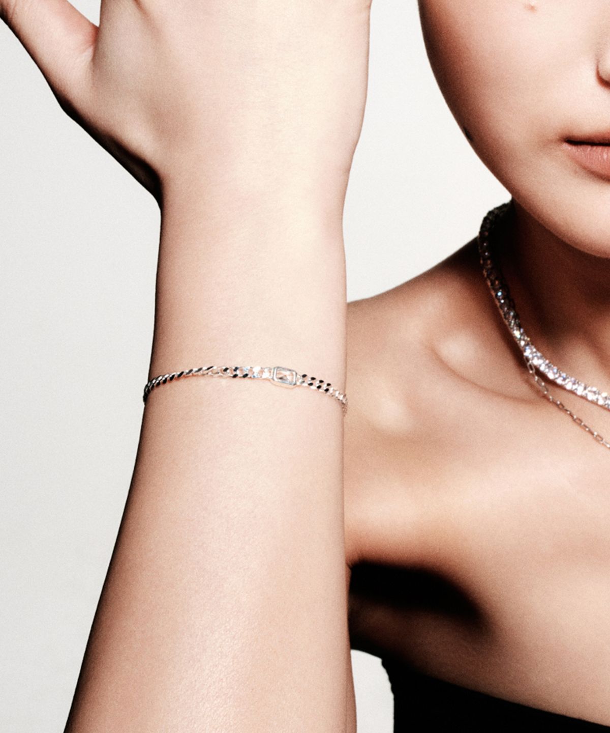 스몰굿띵(SMGT) STONE CHAIN 팔찌 [WHITE]