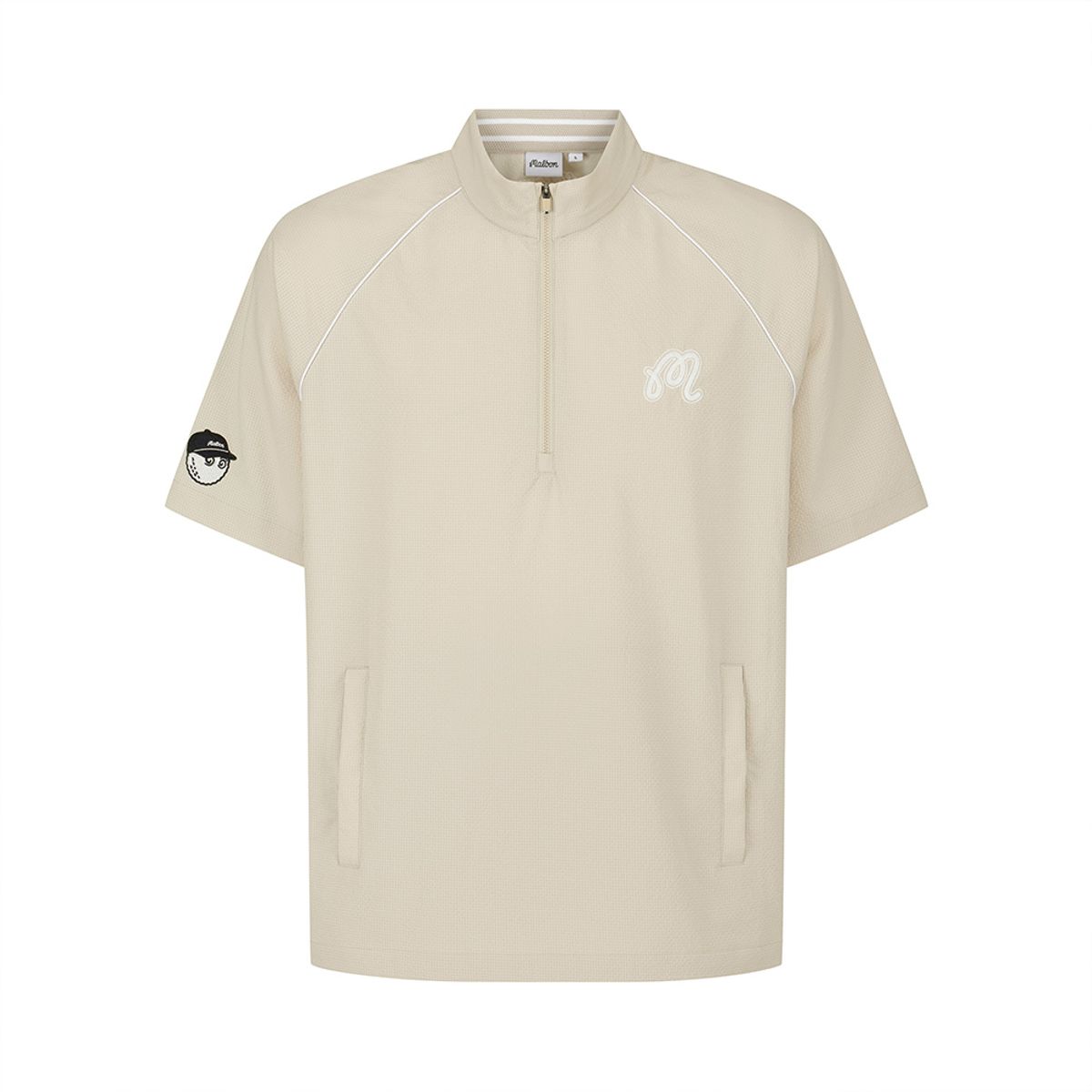 말본 골프(MALBON GOLF) 시어서커 아노락 BEIGE (MAN)