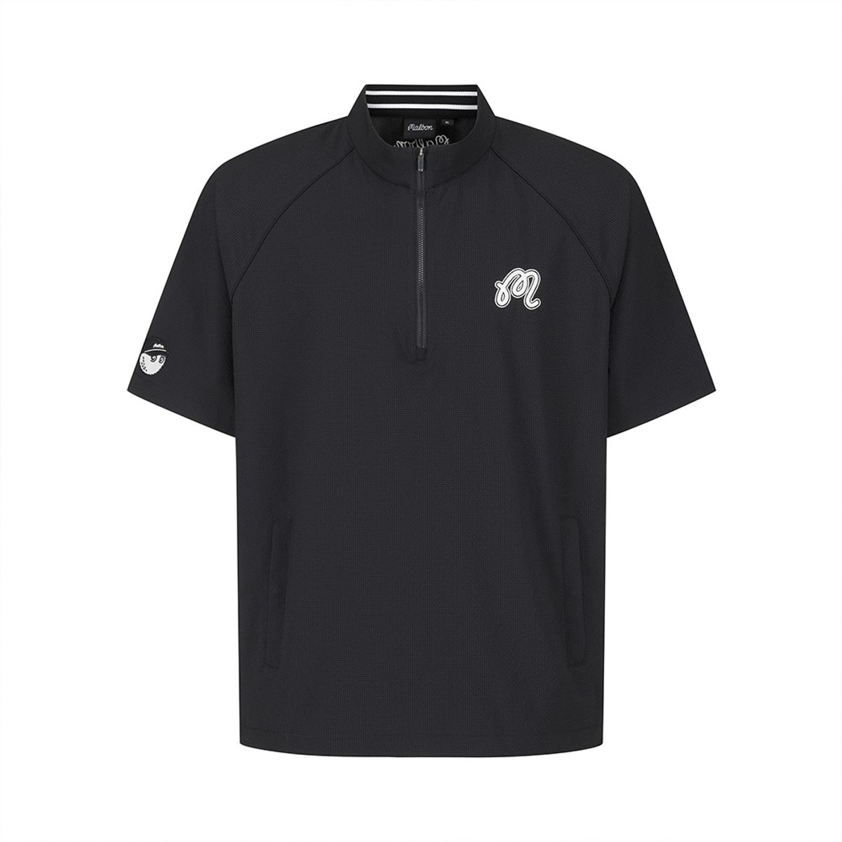 말본 골프(MALBON GOLF) 시어서커 아노락 BLACK (MAN)