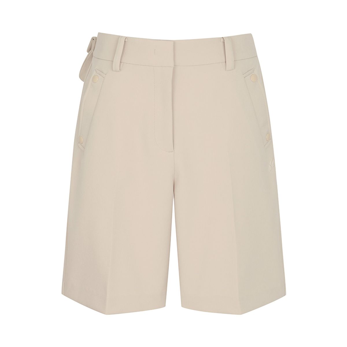 말본 골프(MALBON GOLF) 클래식 스트레이트 하프 팬츠 BEIGE (WOMAN)