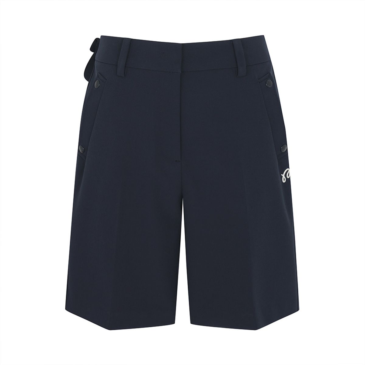 말본 골프(MALBON GOLF) 클래식 스트레이트 하프 팬츠 NAVY (WOMAN)
