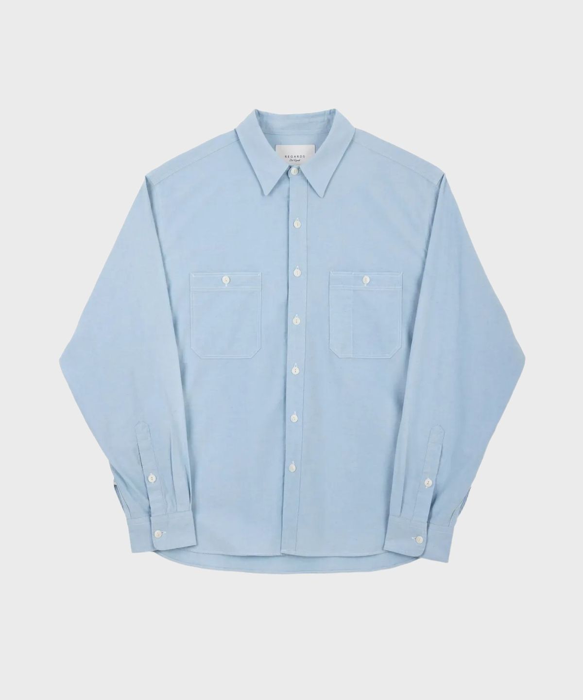 리가즈(REGARDS) Selvedge Chambray Shirt - Light Blue