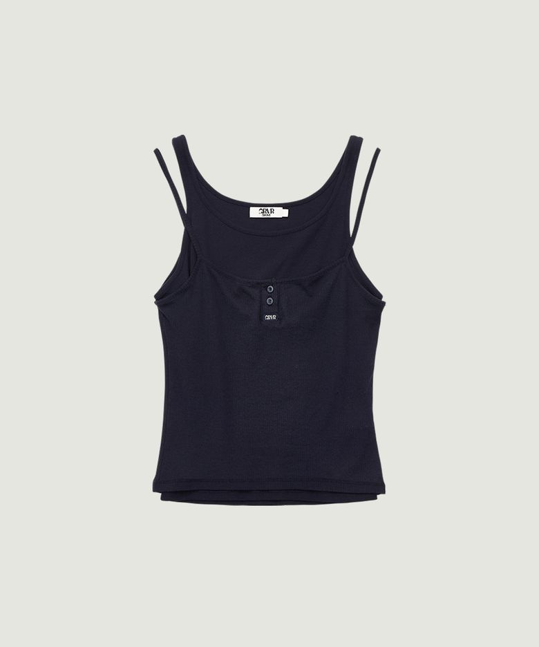 HEDY SLEEVELESS (NAVY)