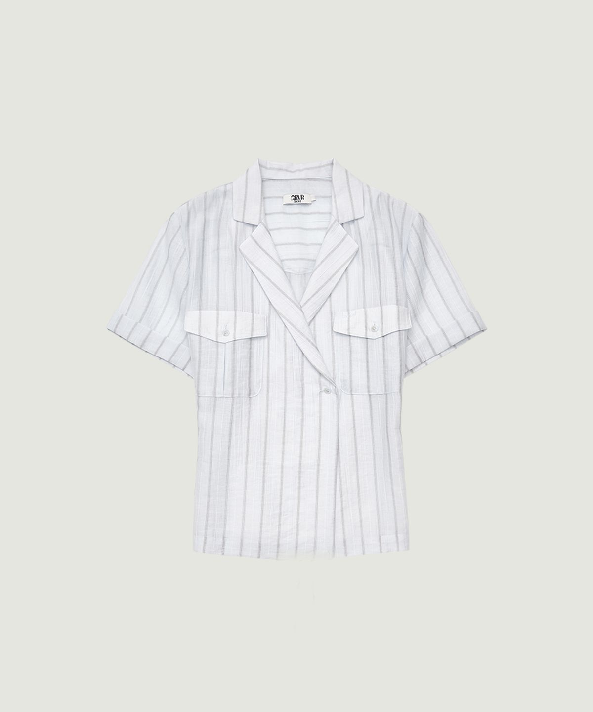 그로브(GROVE) MAGGY STRIPE H/S SHIRT (LIGHT BLUE)