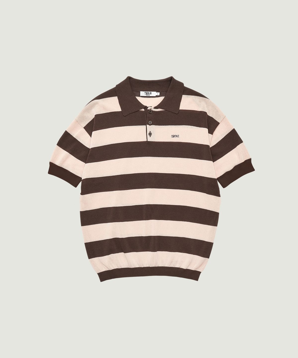 그로브(GROVE) REEF STRIPE COLLAR KNIT (PINK)