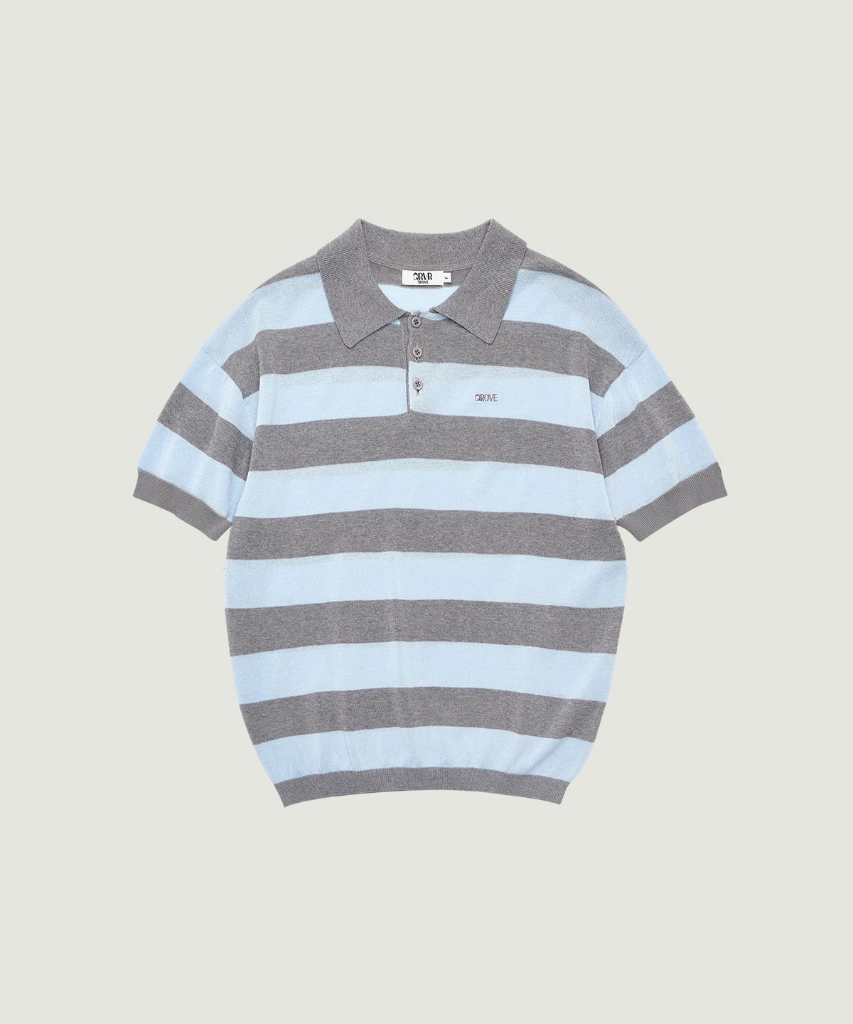 그로브(GROVE) REEF STRIPE COLLAR KNIT (LIGHT BLUE)