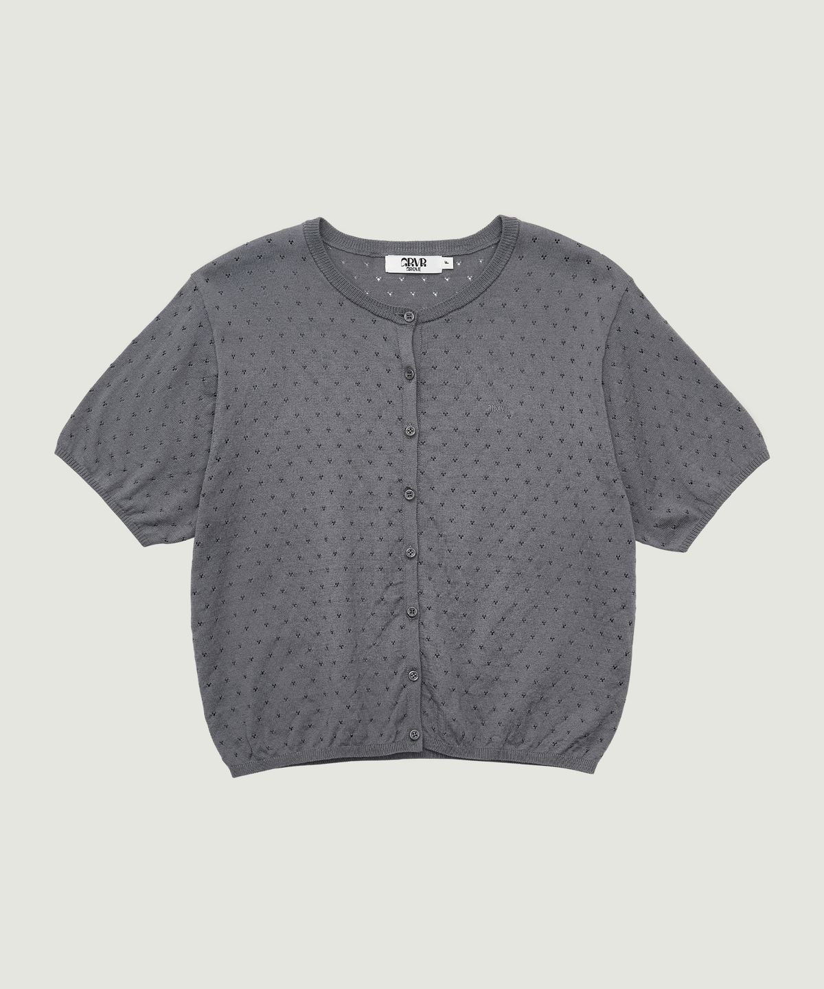 그로브(GROVE) MELODY H/S CARDIGAN (CHARCOAL)