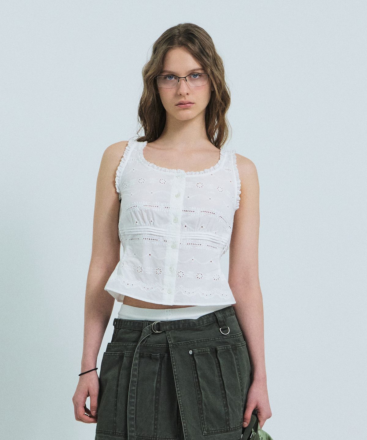 그로브(GROVE) BLESS SLEEVELESS BLOUSE (WHITE)