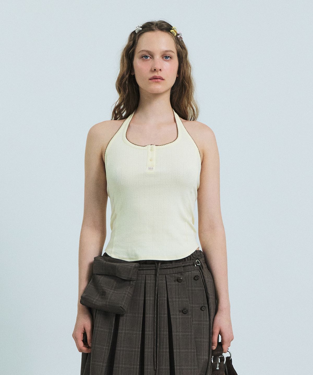 그로브(GROVE) APRIL HALTER TOP (YELLOW)