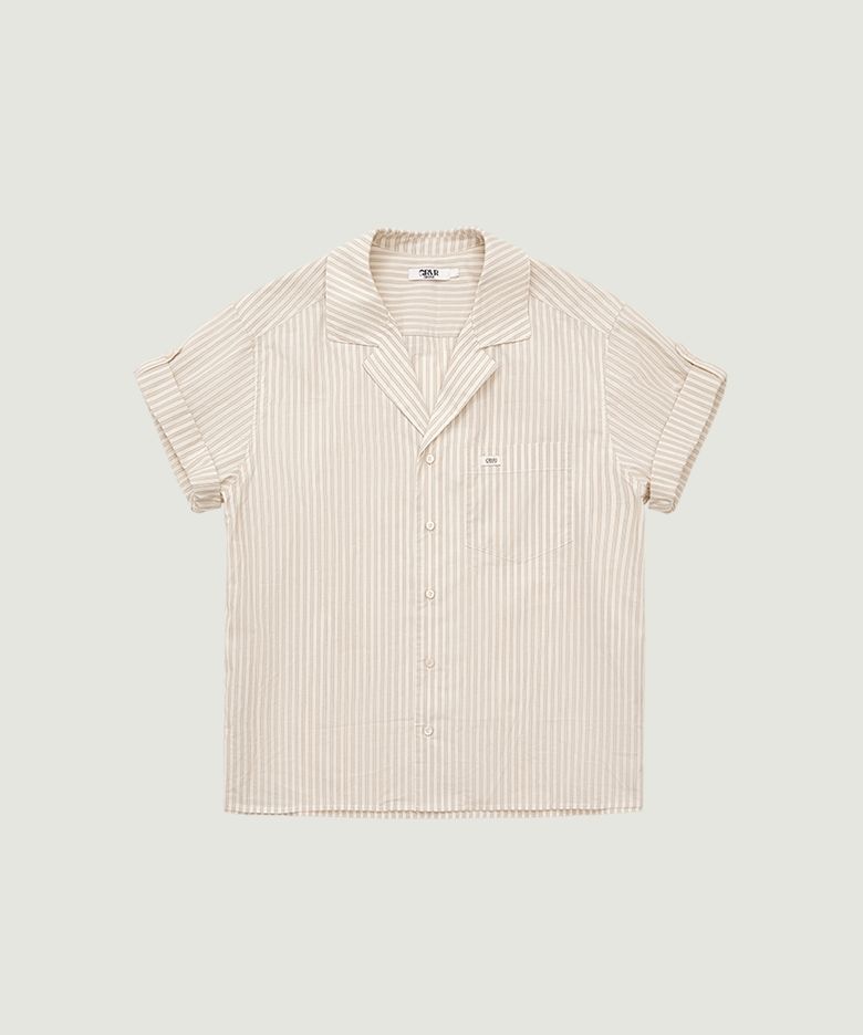 ODE STRIPE H/S SHIRT (CREAM)