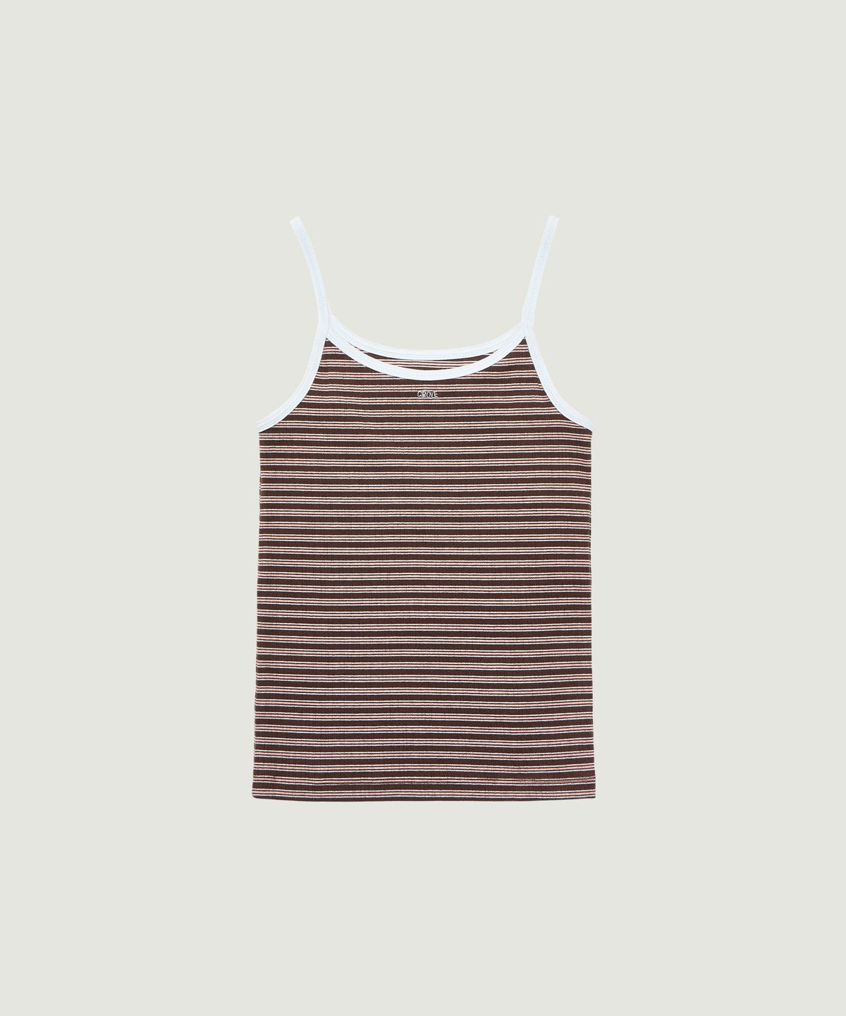 그로브(GROVE) DALIN STRIPE SLEEVELESS (BROWN)