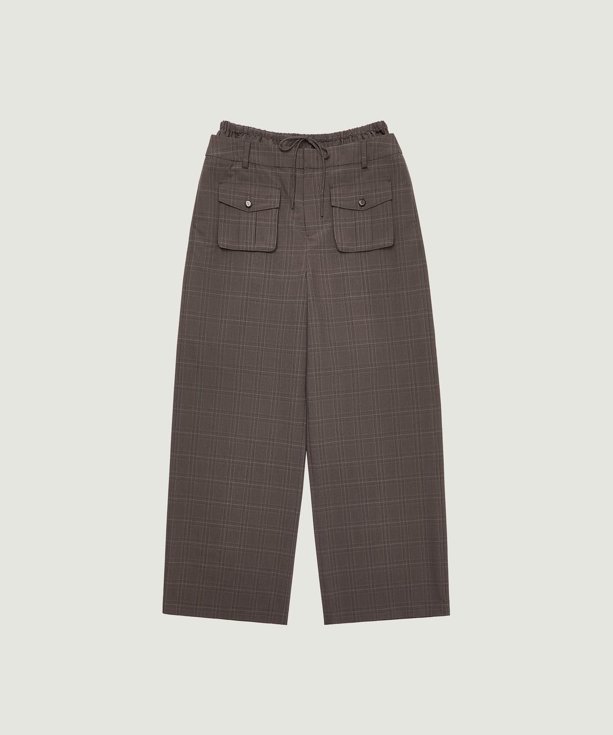 그로브(GROVE) ASHA CHECK PANTS (BROWN)