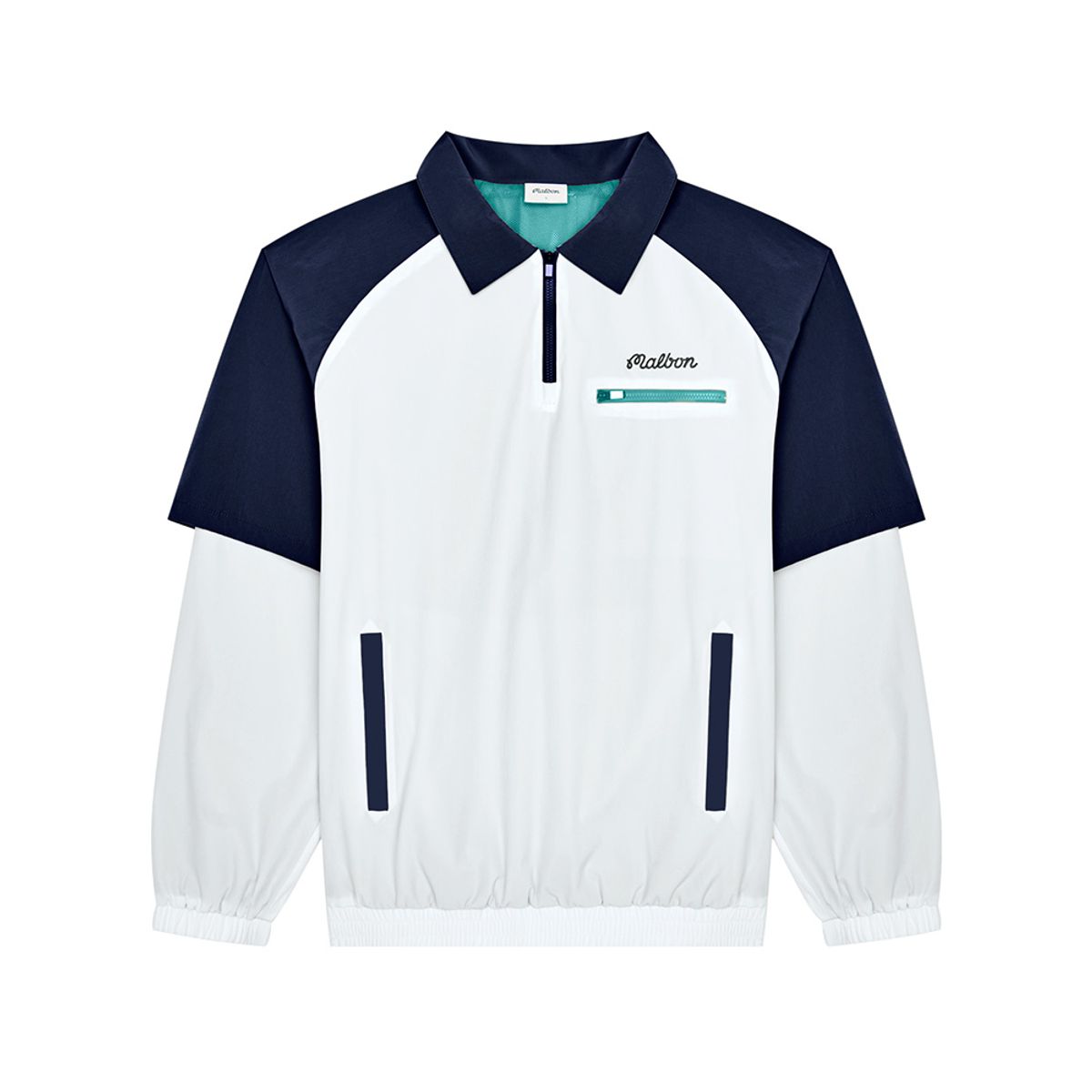 말본 골프(MALBON GOLF) 마리나 윈드셔츠 WHITE (MAN)