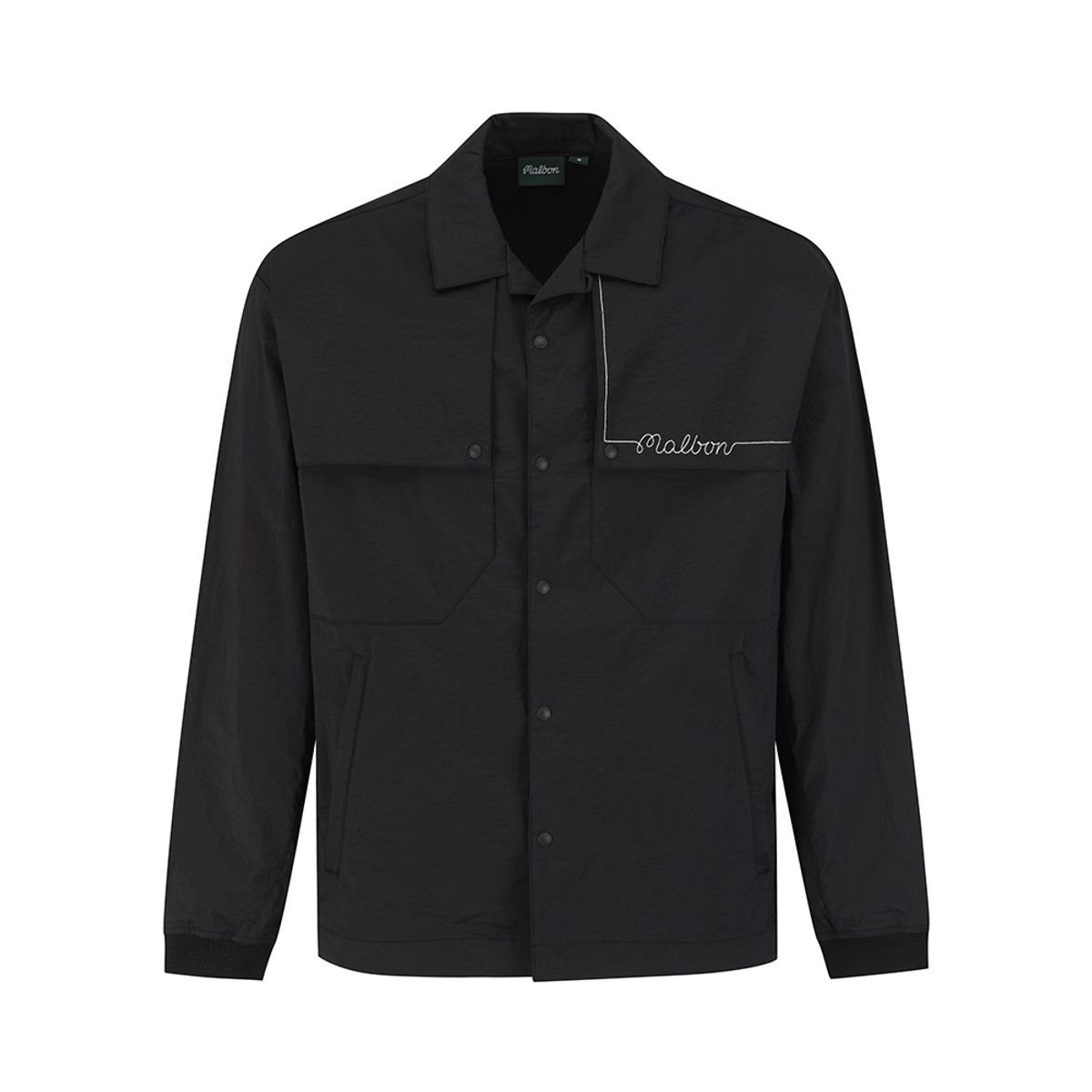 말본 골프(MALBON GOLF) 크링클 오픈카라 자켓 BLACK (MAN)