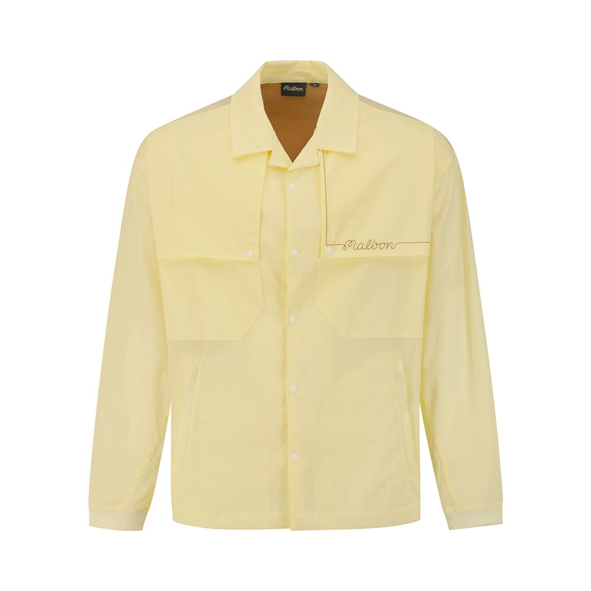 말본 골프(MALBON GOLF) 크링클 오픈카라 자켓 LEMON YELLOW (MAN)