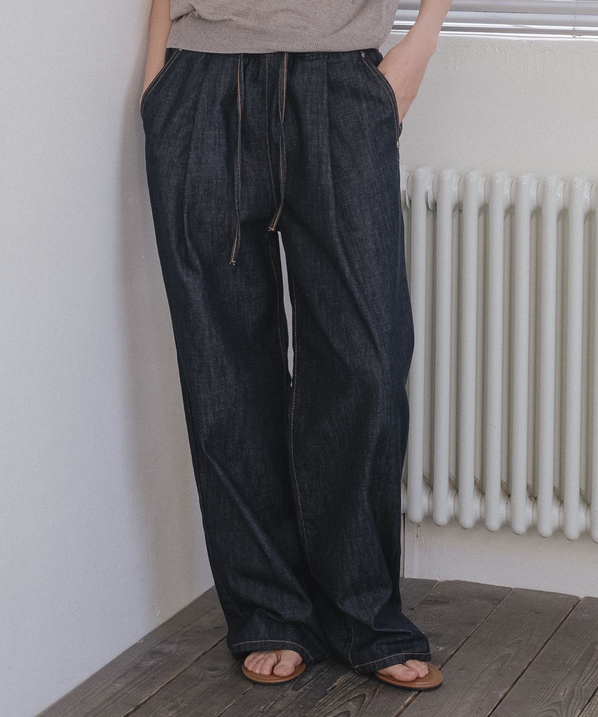 틸아이다이(TILL I DIE) Comfort wide denim pants [TISU06DP01]_Indigo
