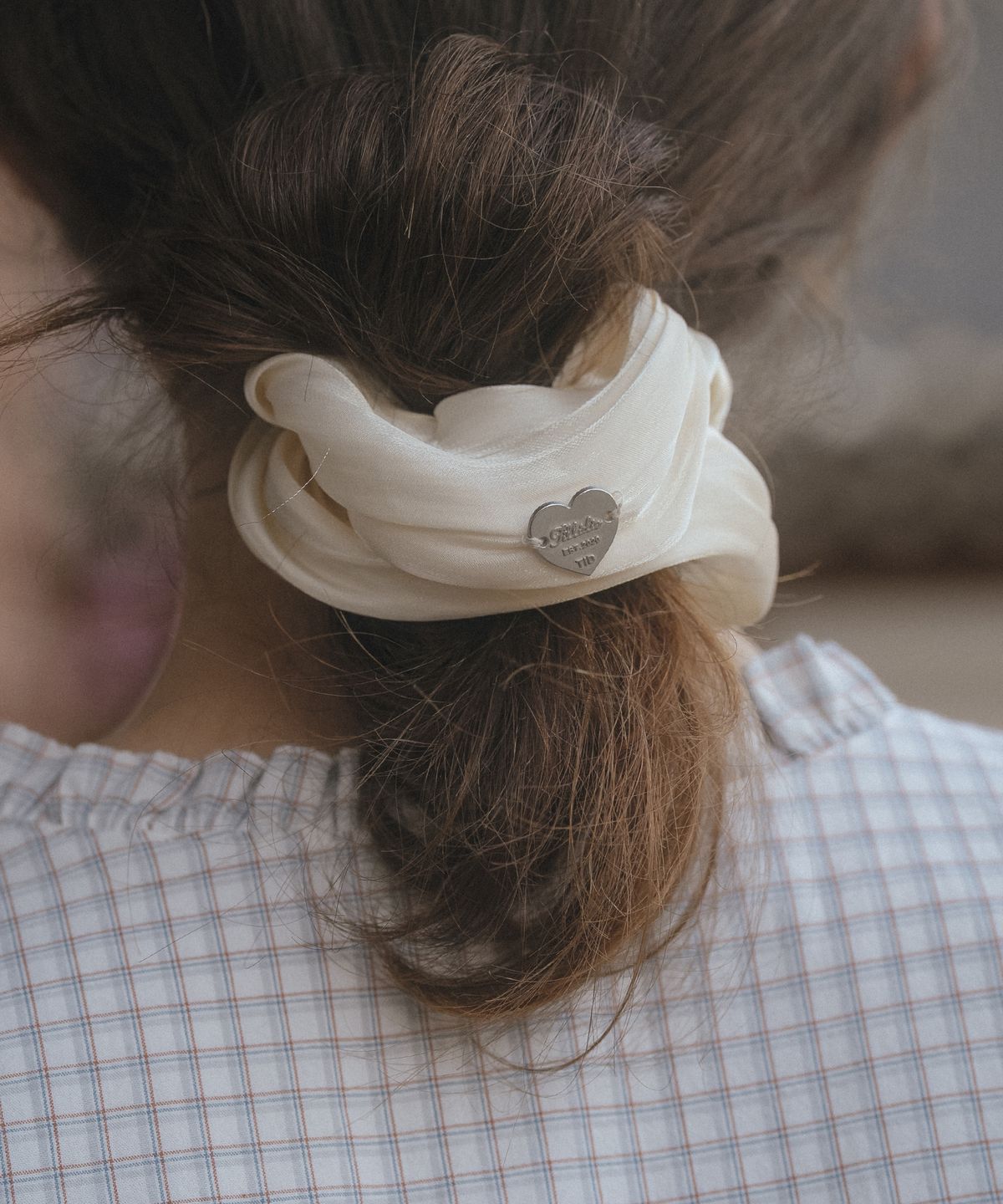 틸아이다이(TILL I DIE) Heart point scrunchy [TISU06AC02]_Butter