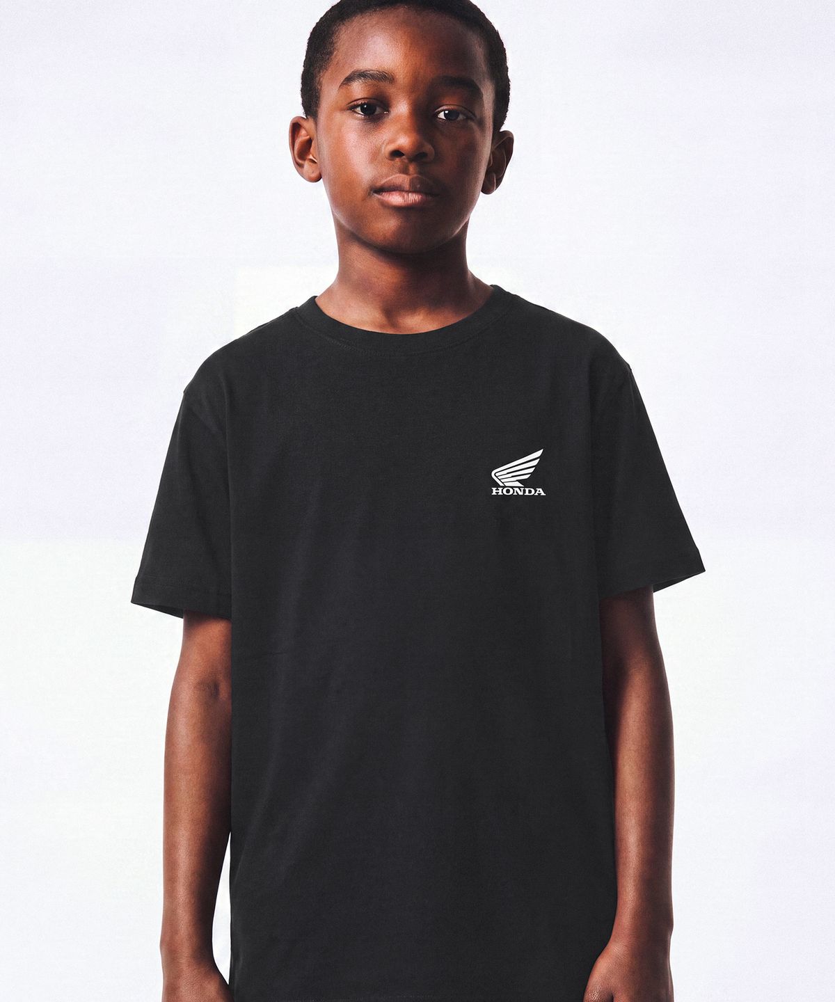 핍스 모터사이클(PHYPS MOTORCYCLE) Kids Original Small Wing Logo Short Sleeve Black