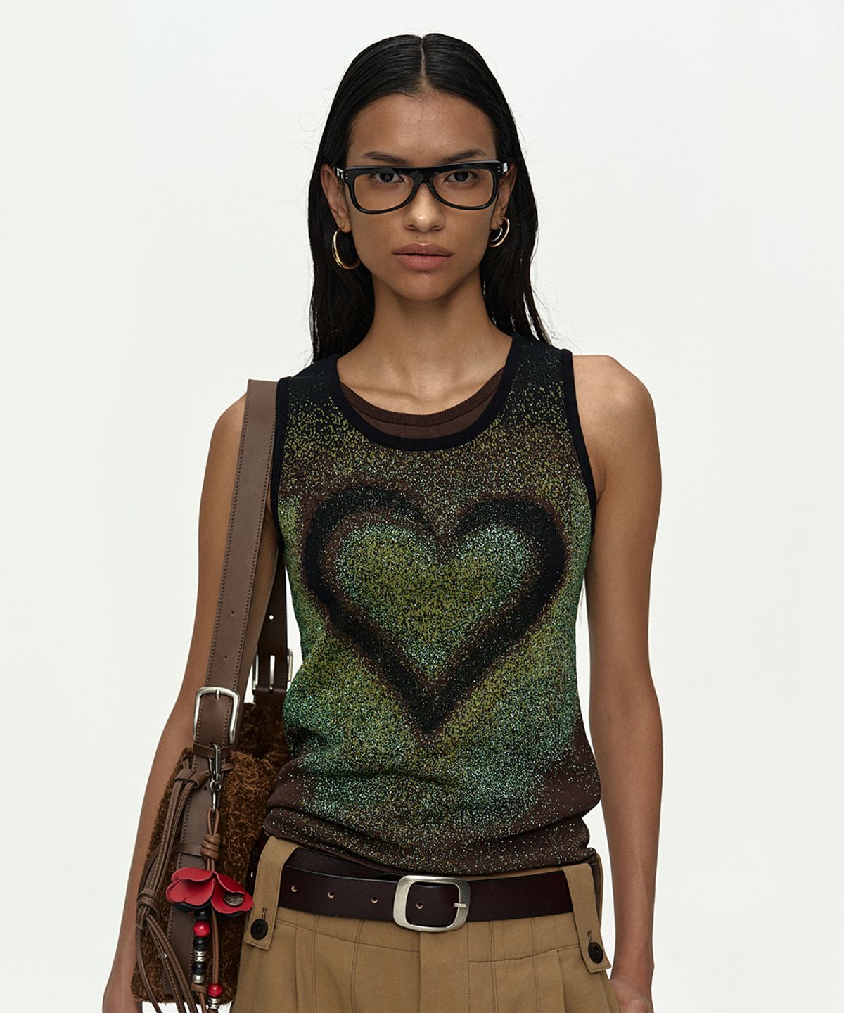 앤더슨벨(ADSB ANDERSSON BELL) AIRBRUSH LOVE TANK TOP atb1477w(GREEN)