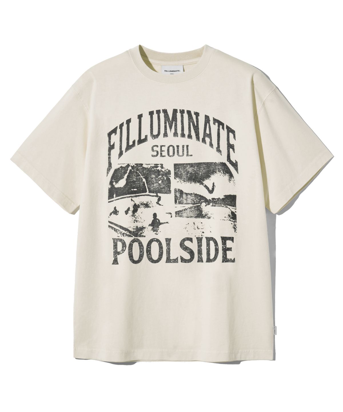 필루미네이트(FILLUMINATE) 모노 풀사이드 티셔츠-베이지