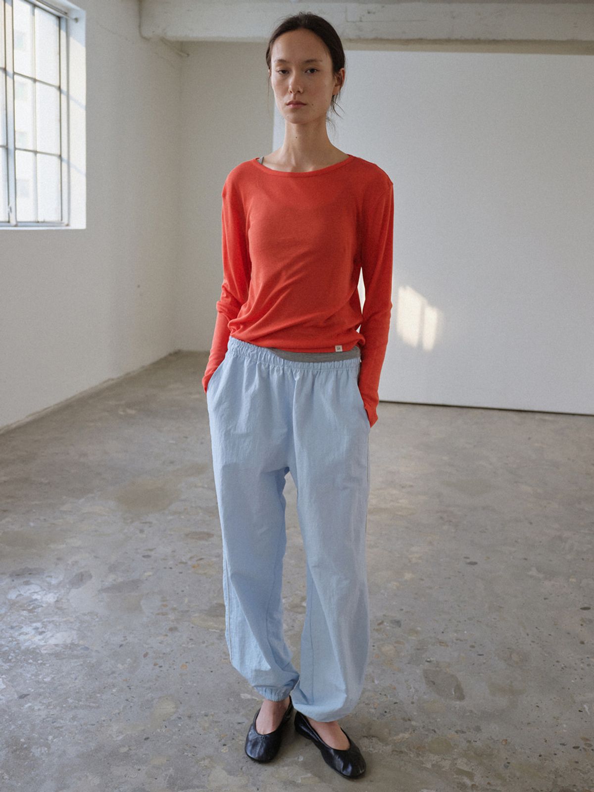 시엔느(SIENNE) Darling Nylon Pants (Sky Blue)