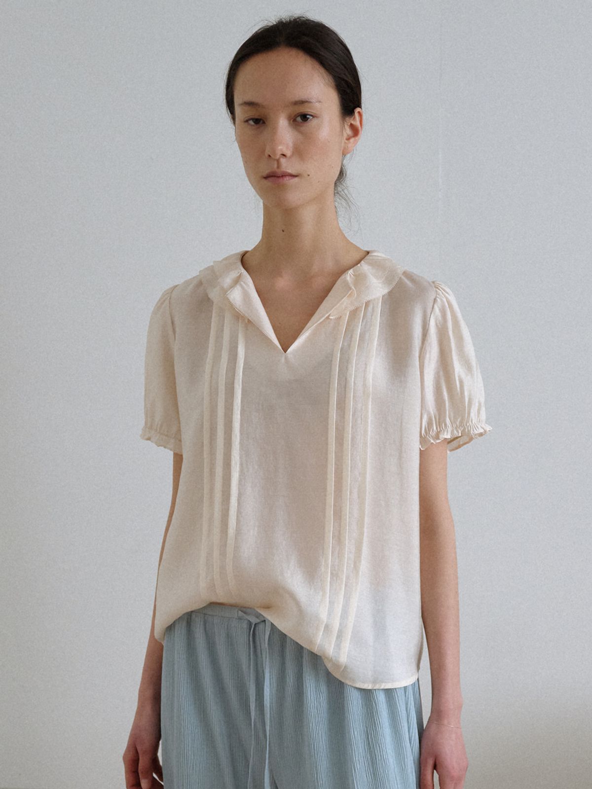 시엔느(SIENNE) Loue Chiffon Blouse (Peach)