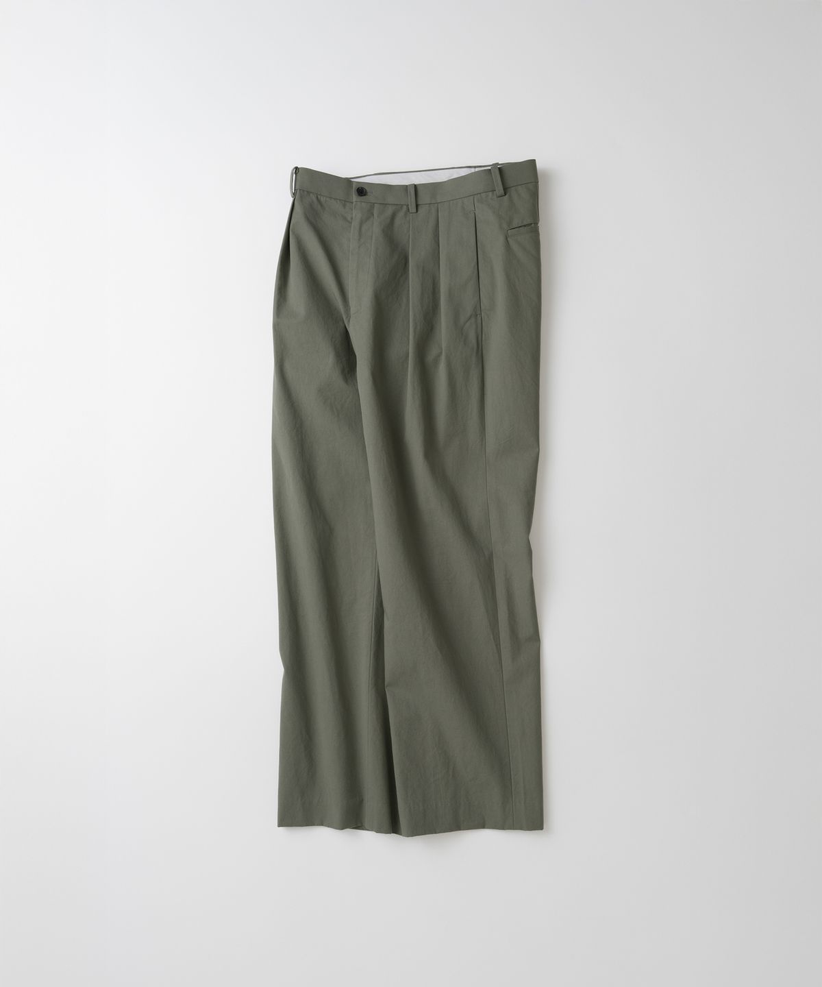 와기(WHAGI) Vintage Cotton Trousers (Olive Grey)