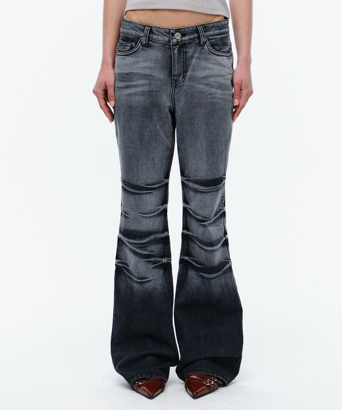 미드나잇 무브(MIDNIGHT MOVE) wrinkle denim pants (black)
