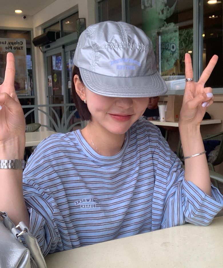 Square Logo Camp Cap - Silver