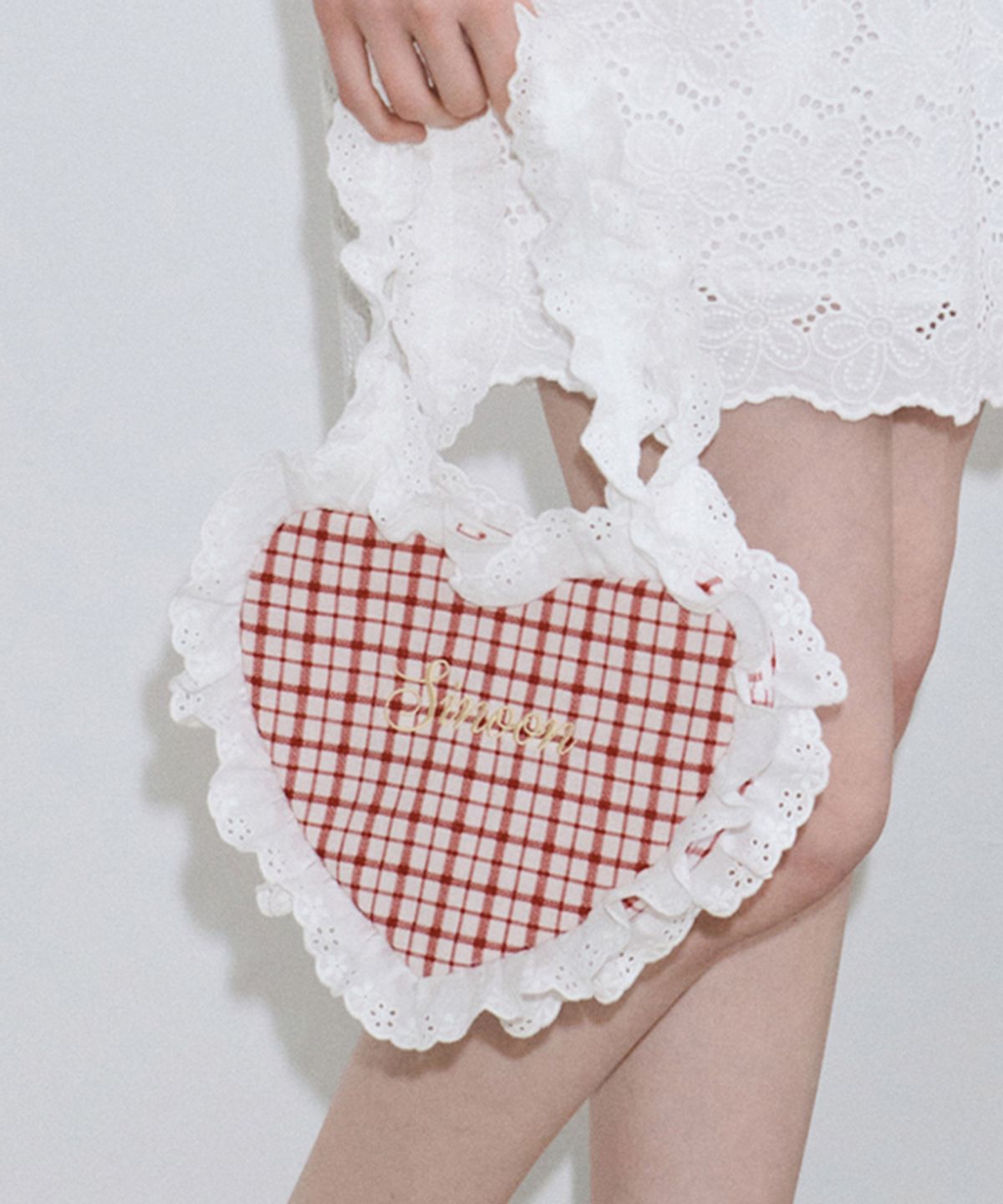 시눈(SINOON) Shirring Heart Bag (Red)