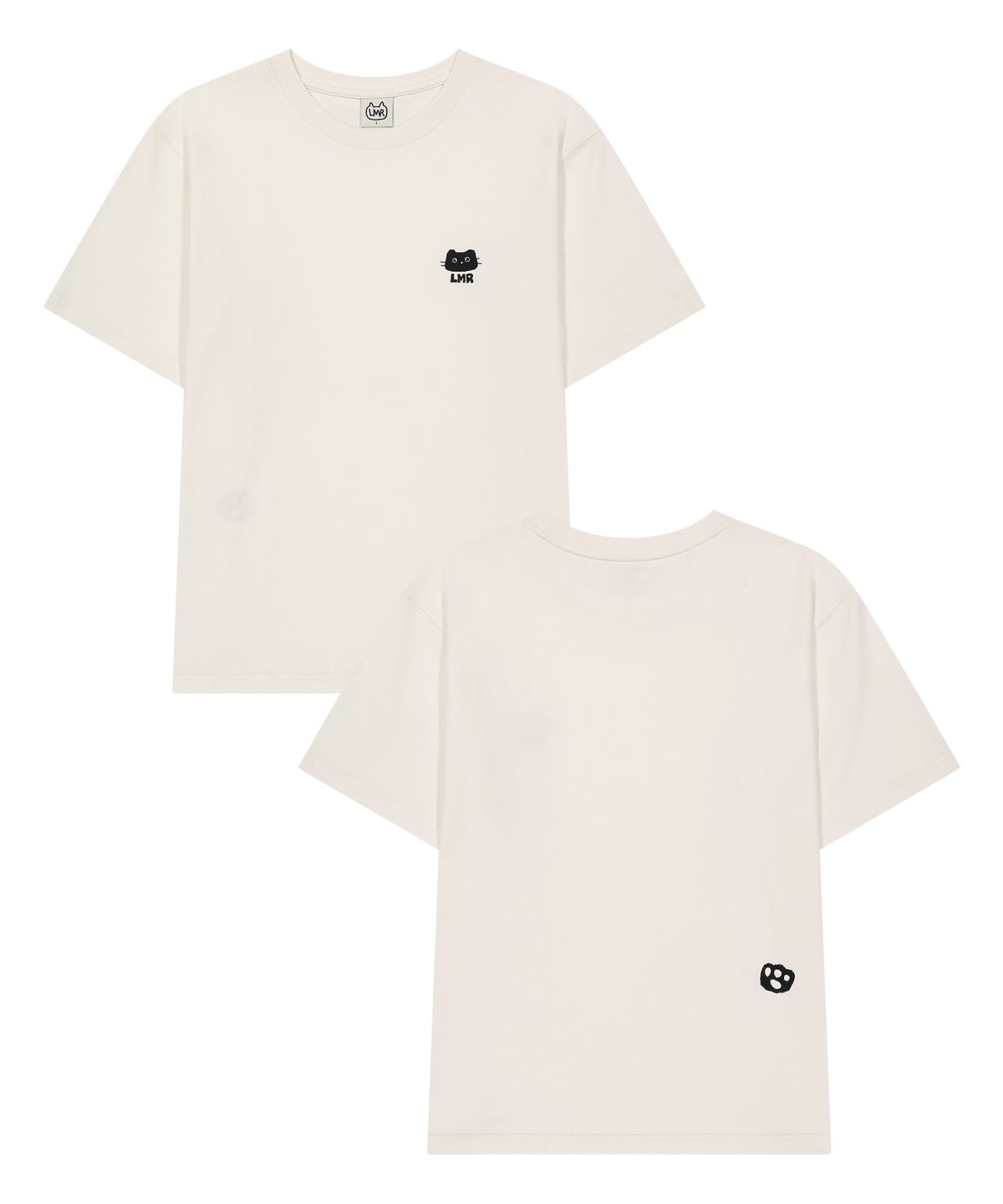 엘엠알(LMR) 샹뇽이 발자국 티셔츠 CREAM