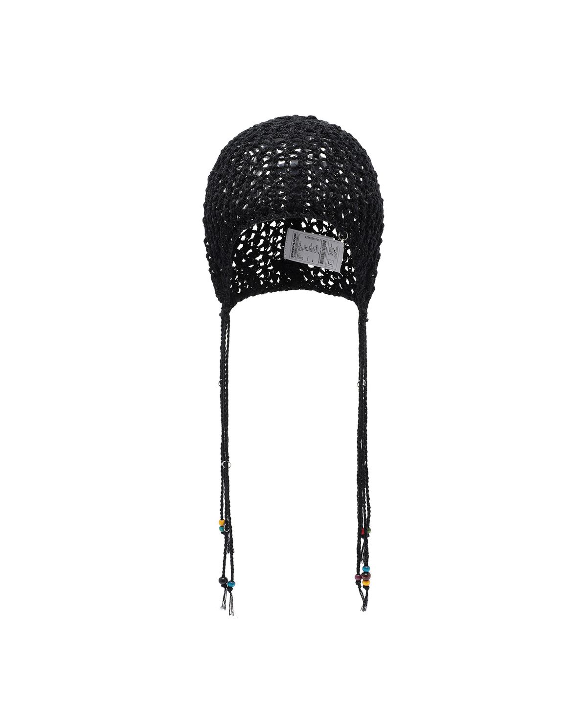 더바이닐하우스(THEVINYLHOUSE) BEADED CROCHET BEANIE (W) BLACK