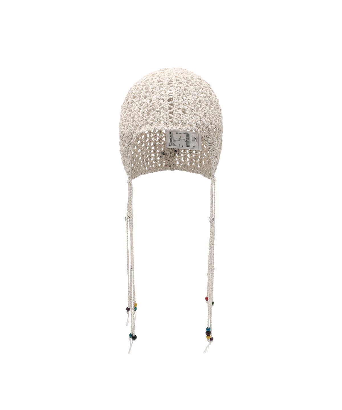 더바이닐하우스(THEVINYLHOUSE) BEADED CROCHET BEANIE (W) IVORY