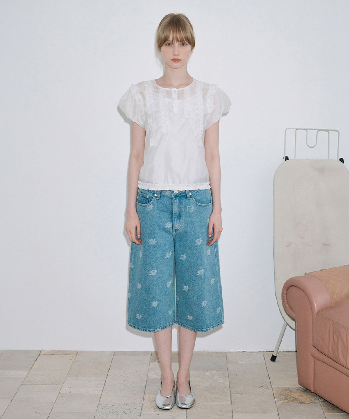 시눈(SINOON) Bermuda Denim Shorts (Blue)