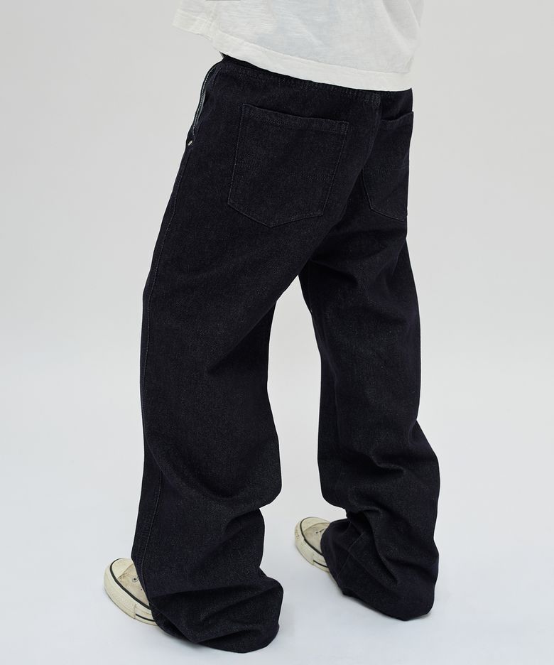 CURVED FLARE DENIM [RAW INDIGO]