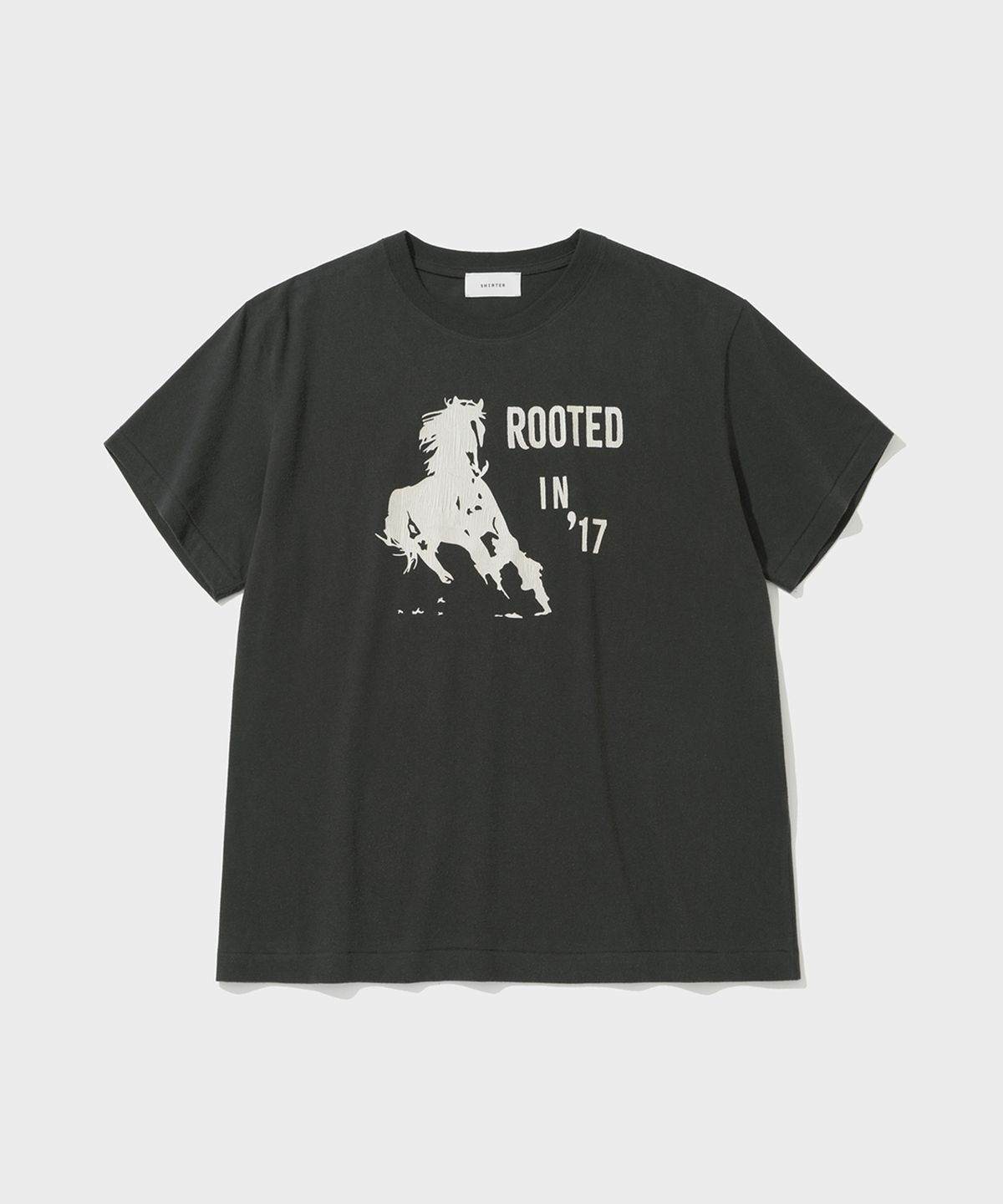 셔터(SHIRTER) VTG LOGO T-SHIRT (CHARCOAL)