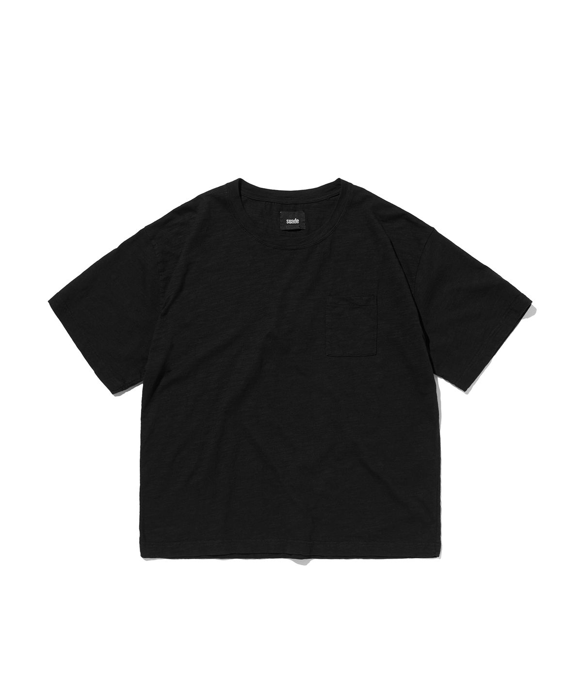스웨이드(SUADE) TEXTURED POCKET TEE [BLACK]