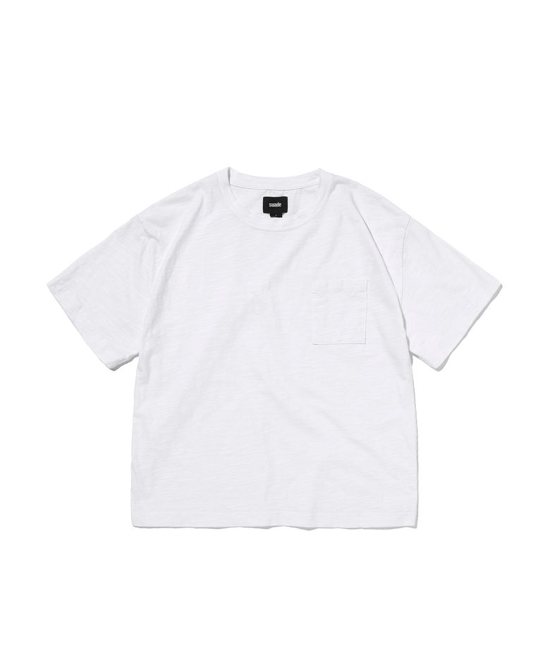 TEXTURED POCKET TEE [WHITE]