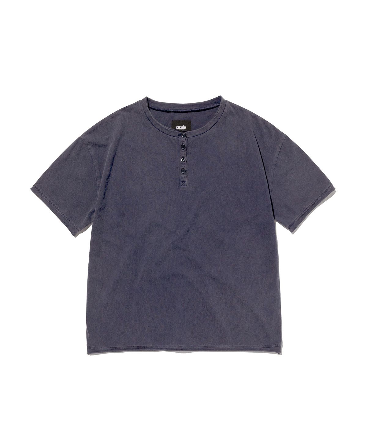 스웨이드(SUADE) WASHED HENLEY NECK TEE [WASHING NAVY]