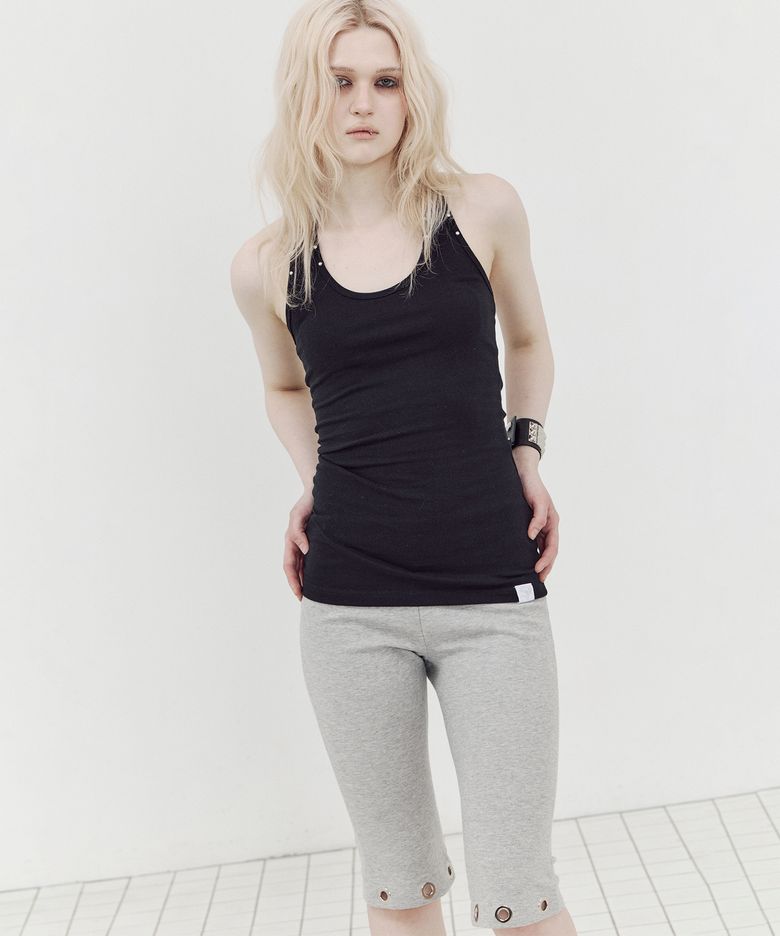 BASIC HALTERNECK TOP / BLACK